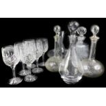 A boxed set of Royal Scot crystal, various decanters, carafes etc.