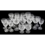A suite of lead crystal glasses. (20)