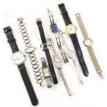 Various modern wristwatches, to include a Quartz gents wristwatch, a Pulsar stainless steel ladies