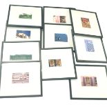 Various small coloured and monochrome photographs, each depicting details of houses, furniture,