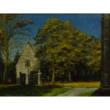 Bradley Ward (20thC). The Kings School Grantham, oil on board, signed and dated 1969, 44.5cm x 59.