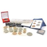 Various coins, to include commemorative crowns, pound coins etc.