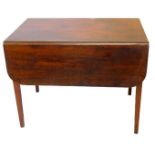 A 19thC mahogany Pembroke table, with a frieze drawer, on square tapering legs, 87cm L.