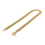 An 18ct gold fancy link chain bracelet, 19cm L, 5.5g.