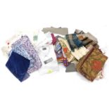 Miscellaneous off cuts and fabric samples, various patterns etc. (3 boxes)