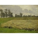 Thorald Nis (1842-1905). Fensmark, oil on canvas, signed, titled and dated 1888, 31cm x 42cm.