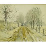 Brian Glidden (20thC). Lane in Braithwell, watercolour, signed, dated (19)77, and titled verso, 34.