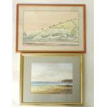 Tony Holahan (20thC). North of England beach, watercolour, signed and titled verso, 26cm x 35.5cm,