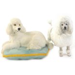 A Royal Doulton ceramic model of a poodle and a matt glazed Royal Doulton porcelain poodle, modelled