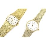 Two ladies wristwatches, to include a Bulova gold plated ladies wristwatch, and a Rotary gold plated