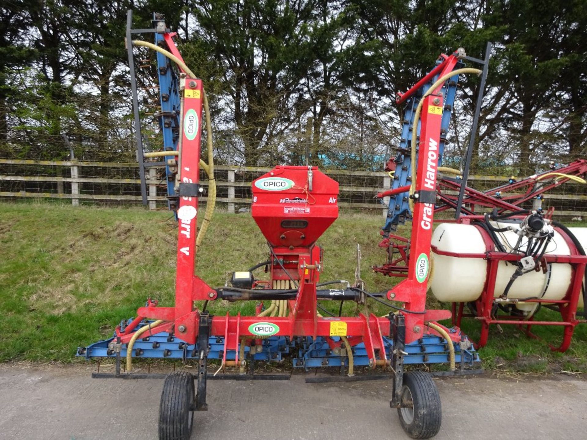 2008 OPICO 6M GRASS HARROW & AIR 8 SEEDE