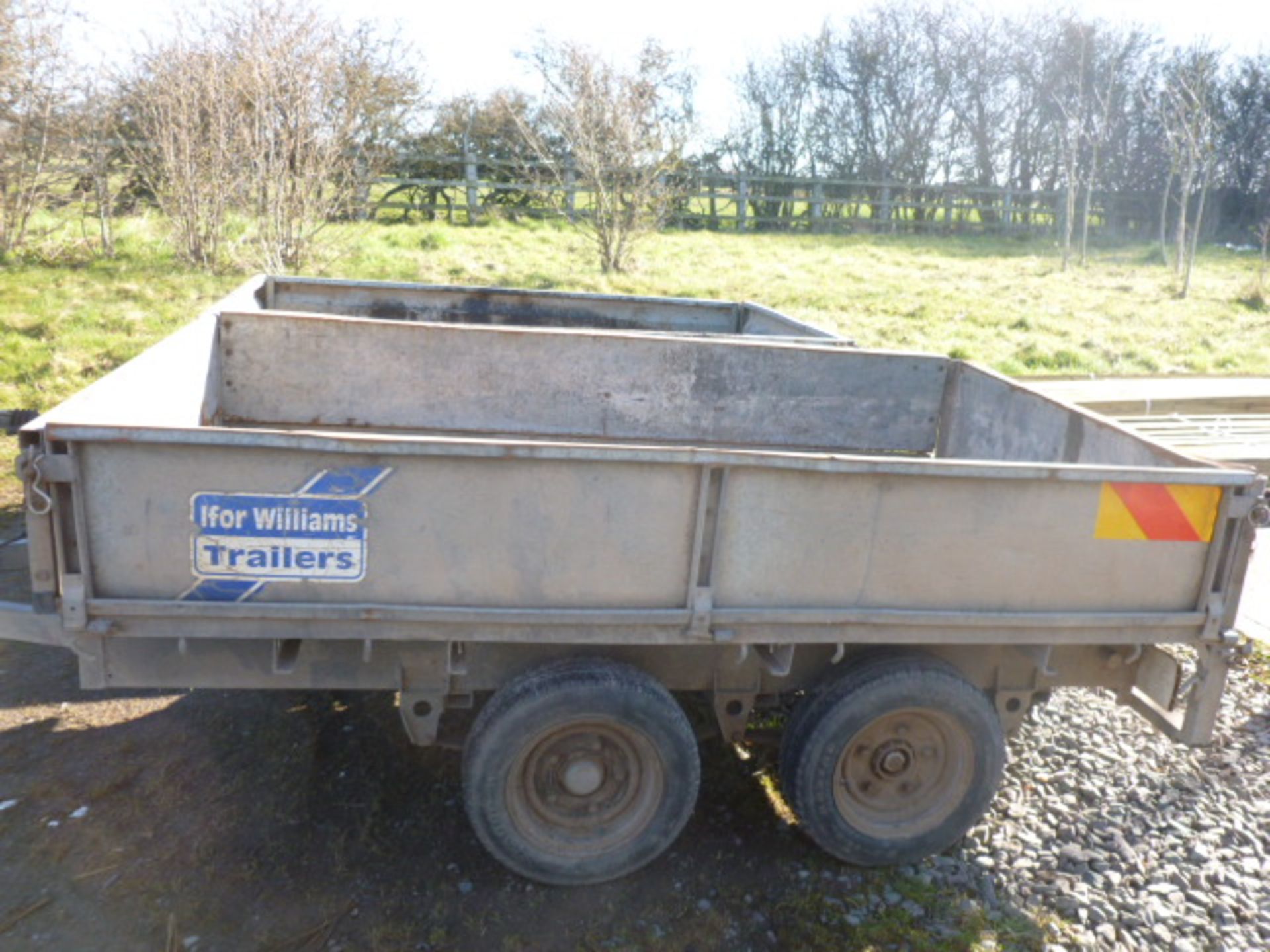 IFOR WILLIAMS TWIN AXLE FLAT TRAILER C/W SIDES - Image 2 of 3