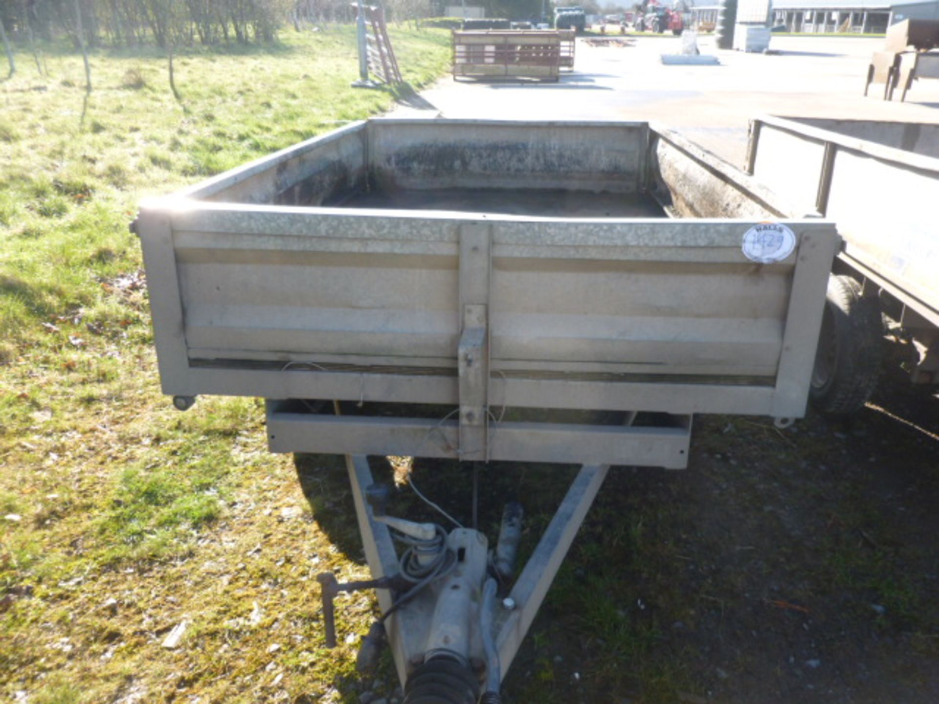 BORDER TWIN AXLE FLAT TRAILER C/W SIDES