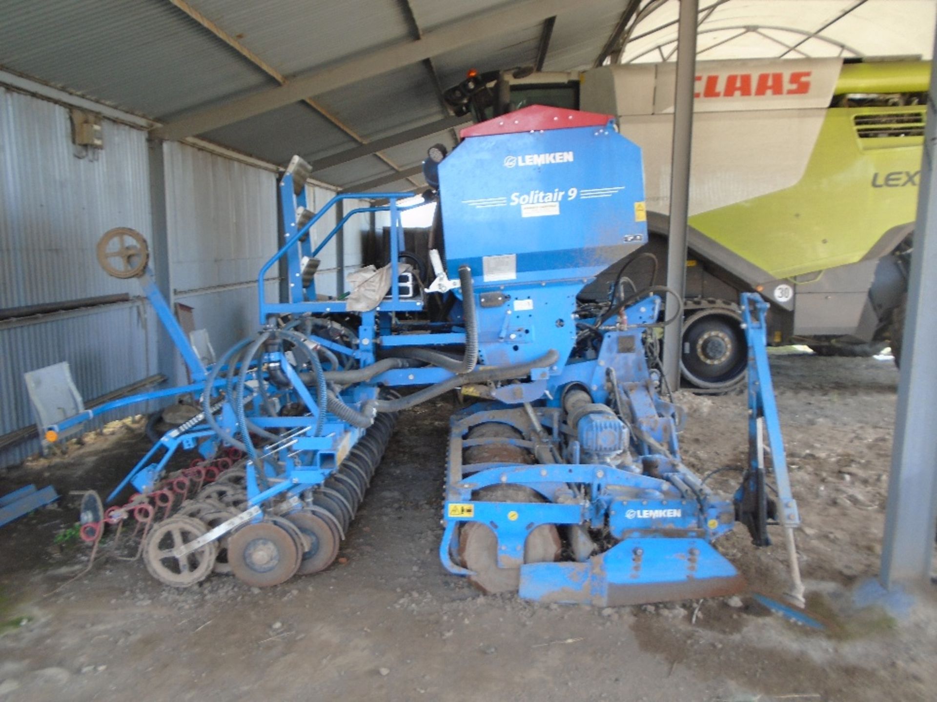 2016 LEMKEN SOLITAIR 9 FOLDING 4M COMBINATION DRILL C/W ZIRKON POWER HARROW