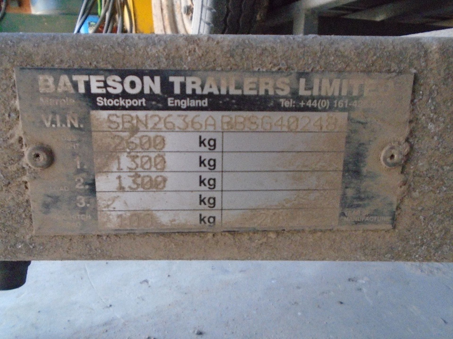 2001 BATESON FLAT TRAILER 12' X 6'6" - Image 3 of 3