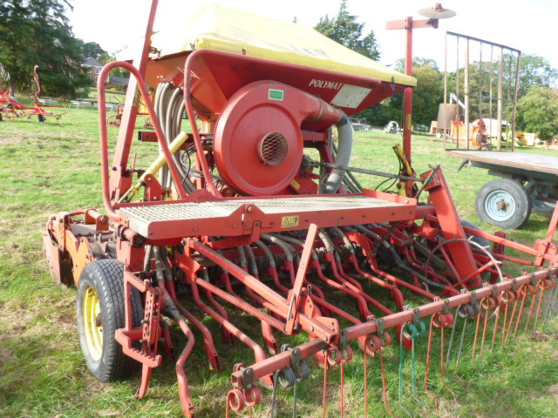 1996 Lely polymat drill with 1997 Kuhn power harrow, 3m - Image 2 of 4