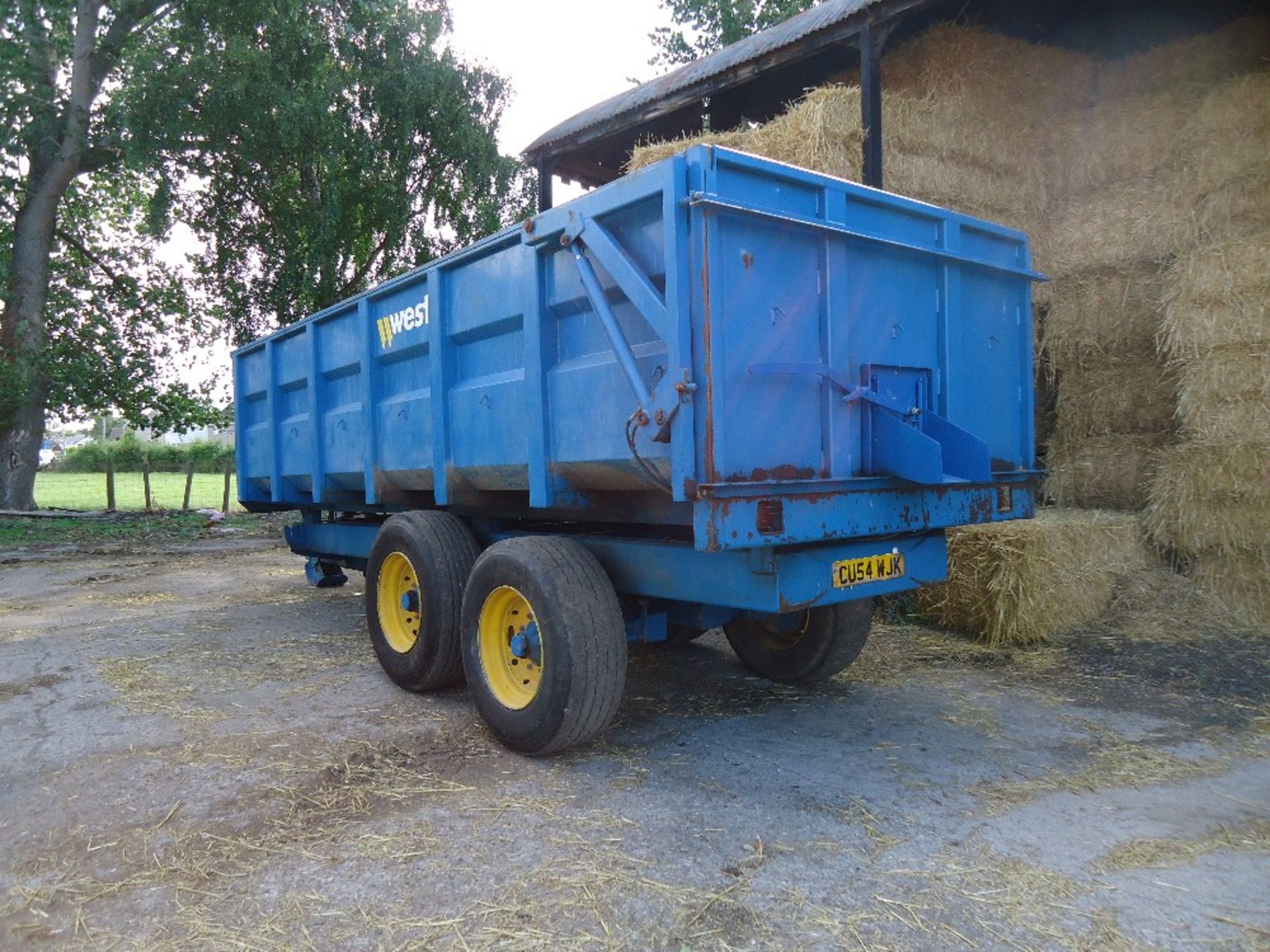 WEST 12T GRAIN TRAILER HYDRAULICS, TAIL GATE TWIN AXLE