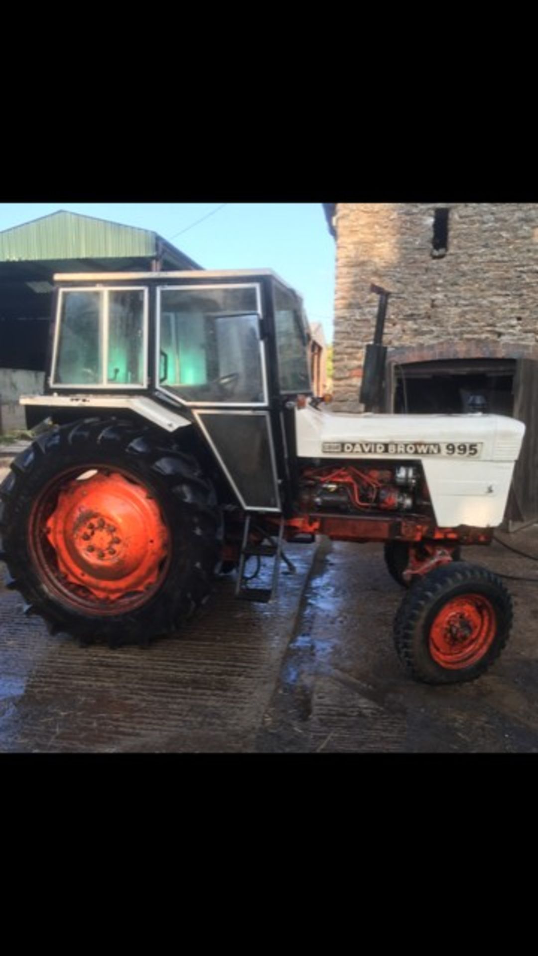 DAVID BROWN 995 C/W LOW PROFILE CAB (BARN FIND)