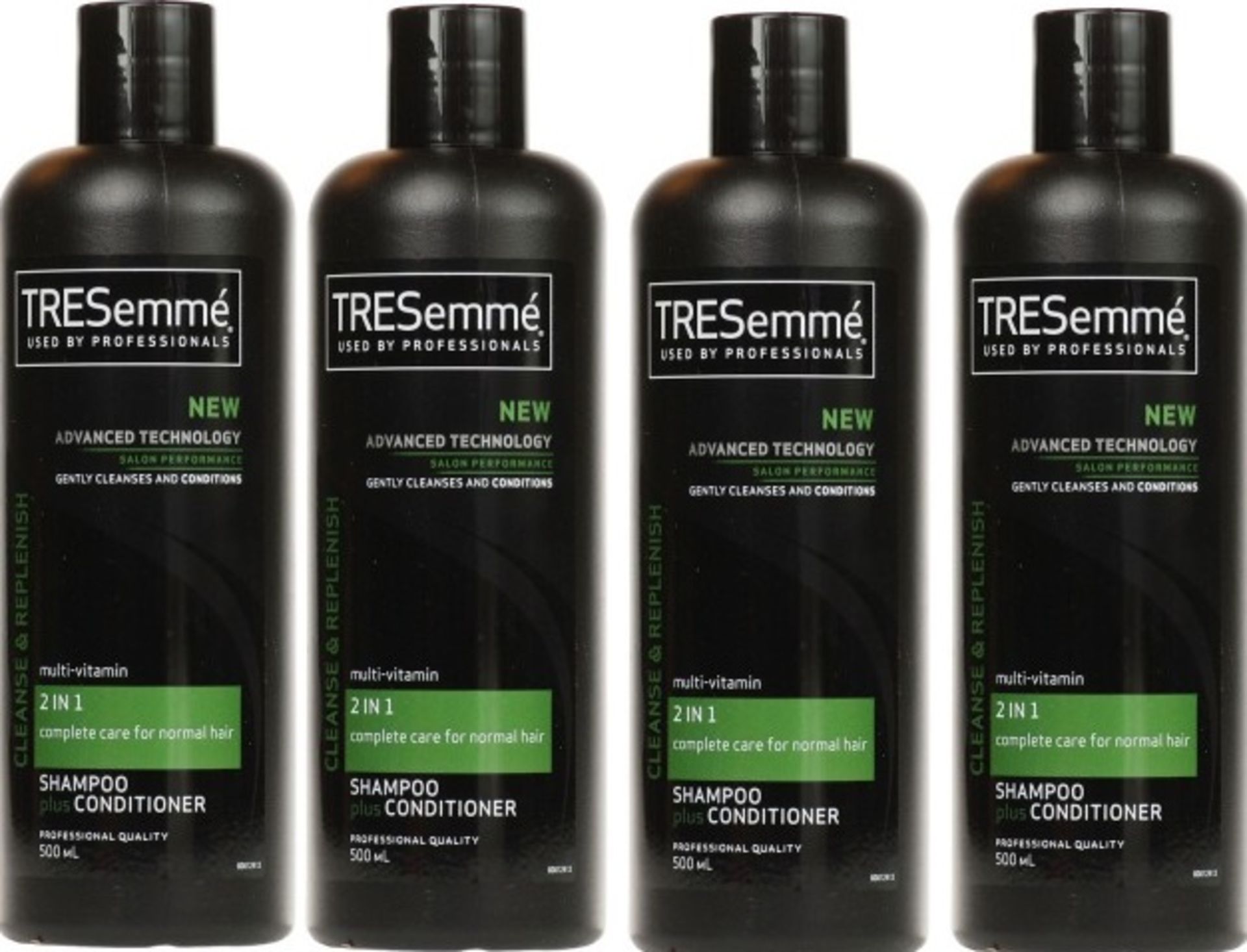 V Brand New Lot Of Four 900ml TRESemme Multi Vitamin Two In One Cleanse & Replenish Shampoo Plus