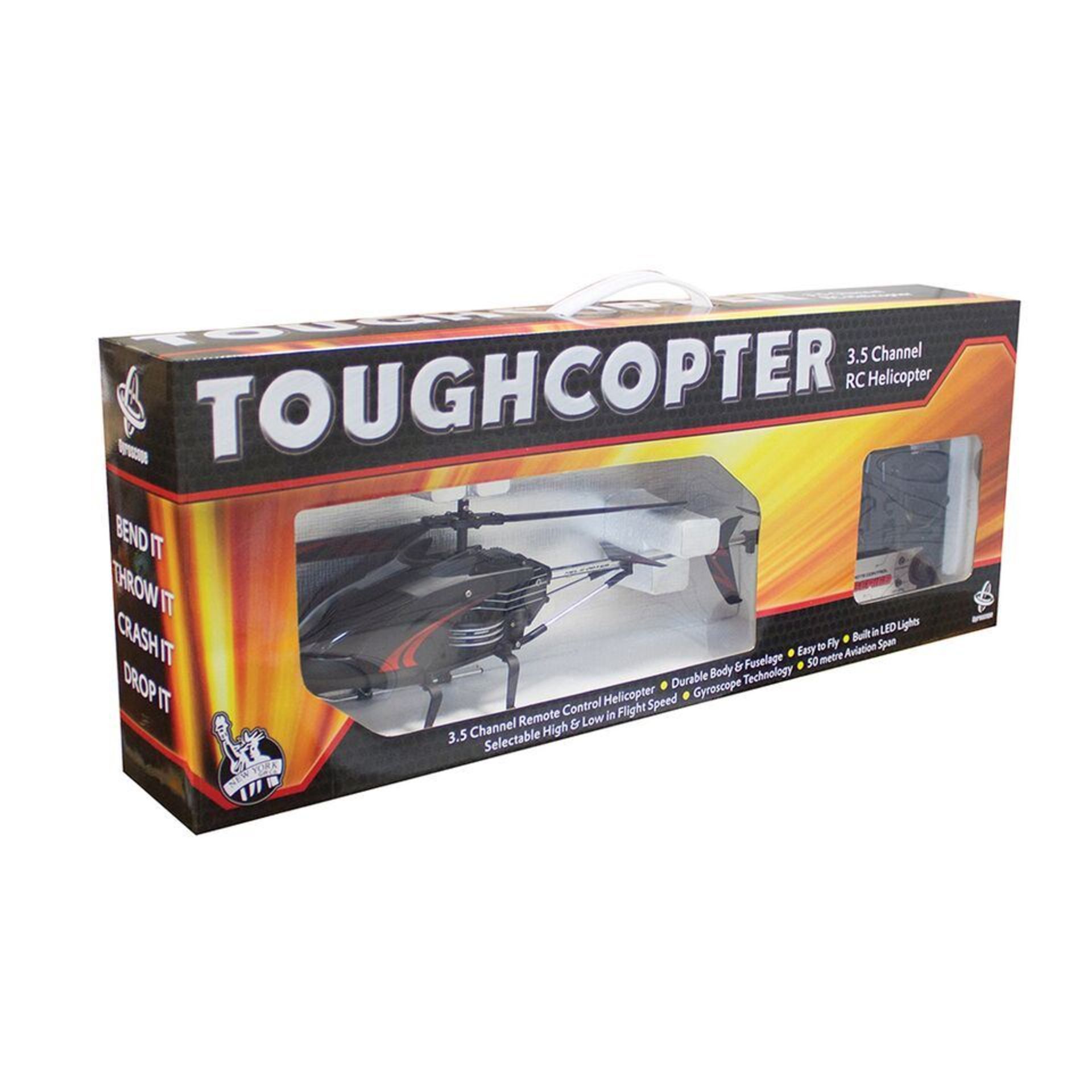 V Brand New Toughcopter 3.5 Channel R/C Helicopter With 3.0 Channel - Drable Body & Fuselage - LED - Image 2 of 2