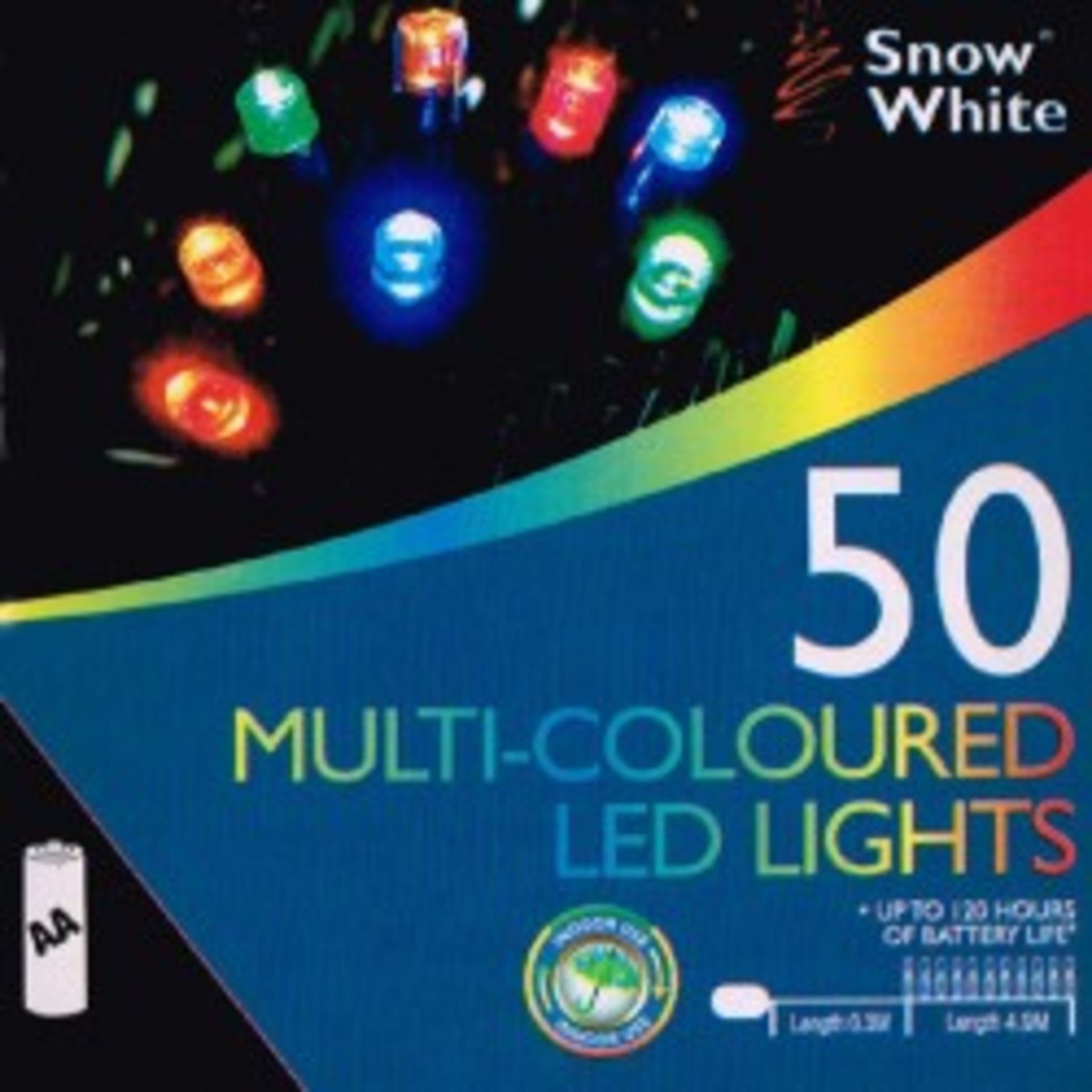 V Brand New Box Of 50 Multi-Coloured (Bright) LED fairy lights