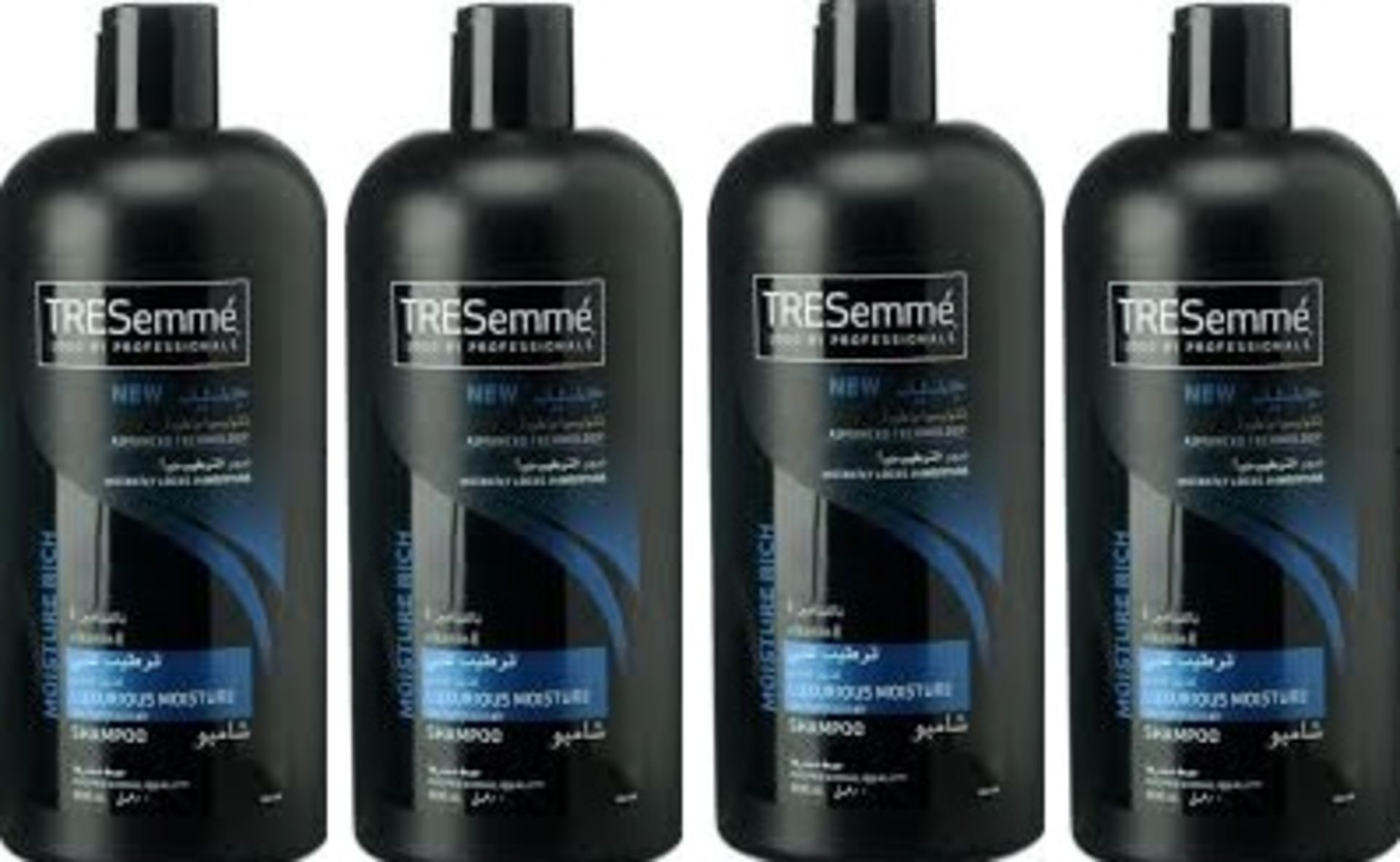 V Brand New A Lot Of Four 900ml Bottles TRESemme Luxurious Moisture Shampoo-Instantly Locks In