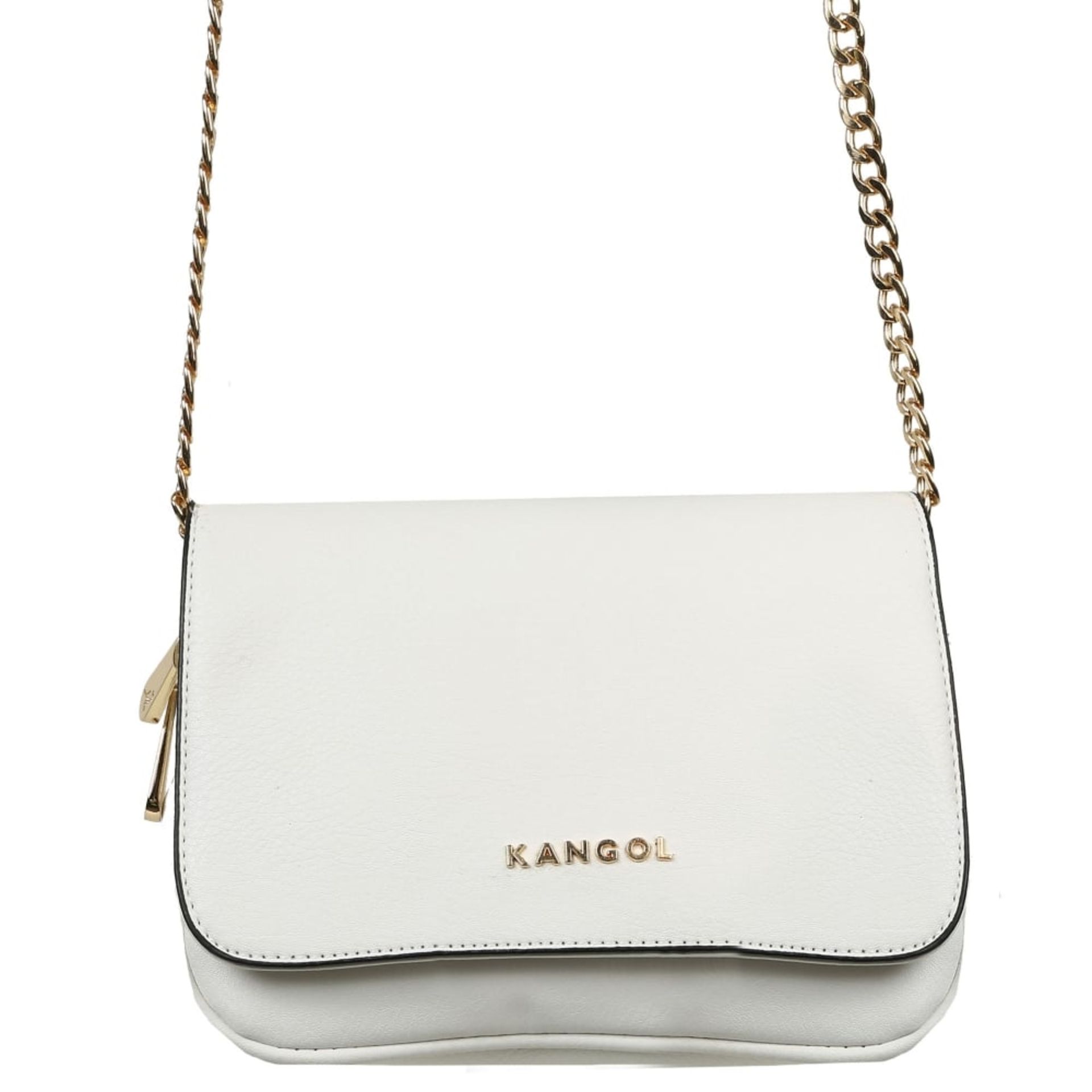 V Brand New Kangol Ladies Beige Messenger Handbag with Fastening Magnet - 2 Zip Fastening
