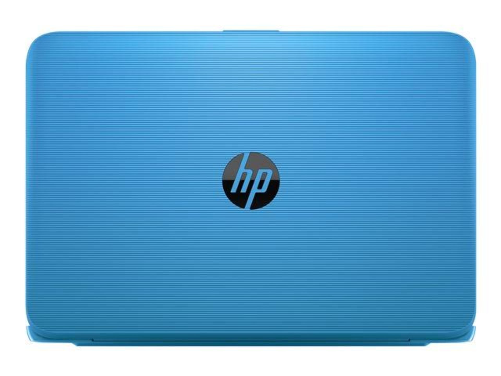 V Grade A HP Stream 11.6 inch Celeron 2Gb 32Gb Cloudbook In Aqua Blue With Intel Celeron Dual Core - Image 2 of 2