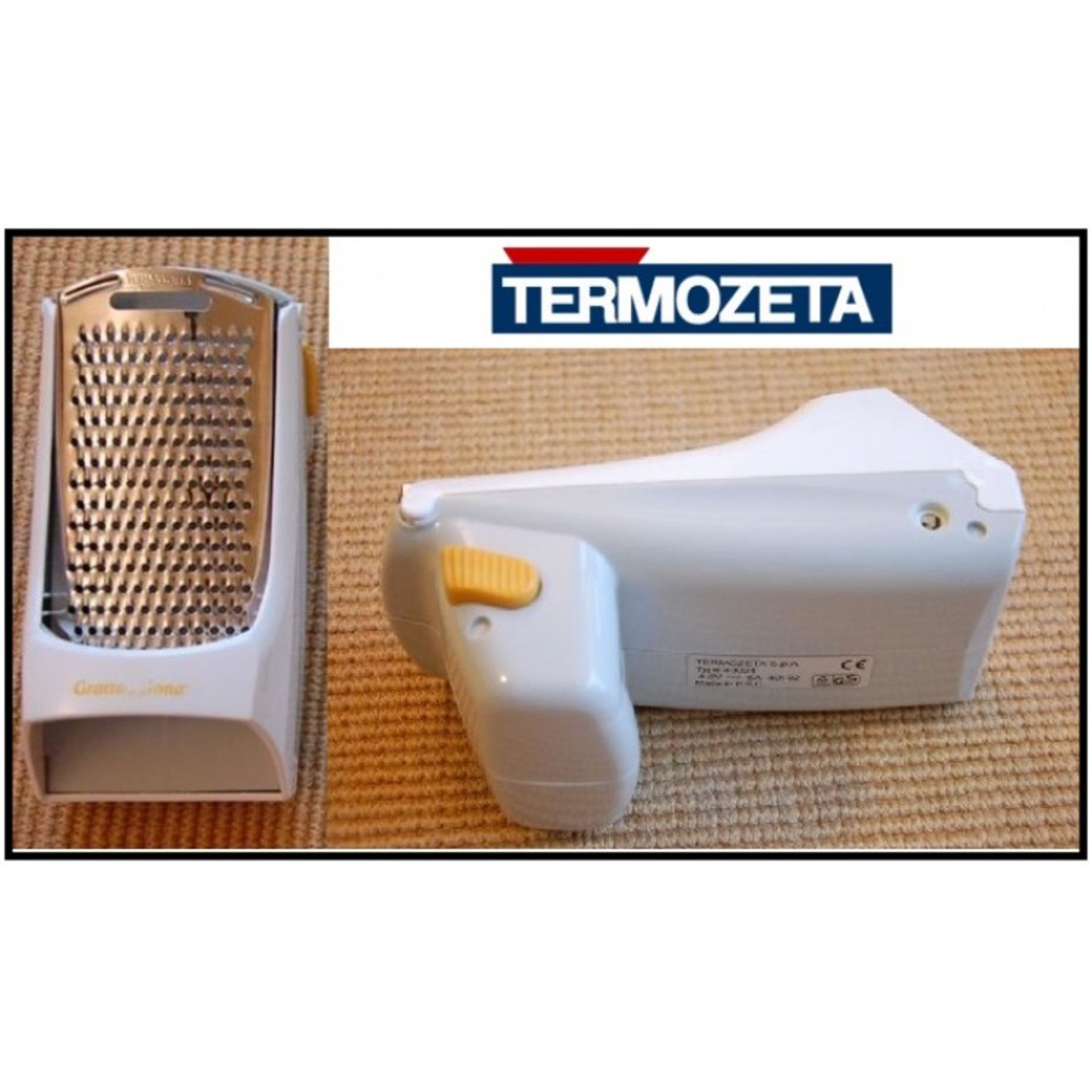 V Grade A Termozeta Rechargeable Cheese Grater-Stainless Steel Blade-Easy Clean-Size 18.5 X 8.5 X - Image 2 of 4