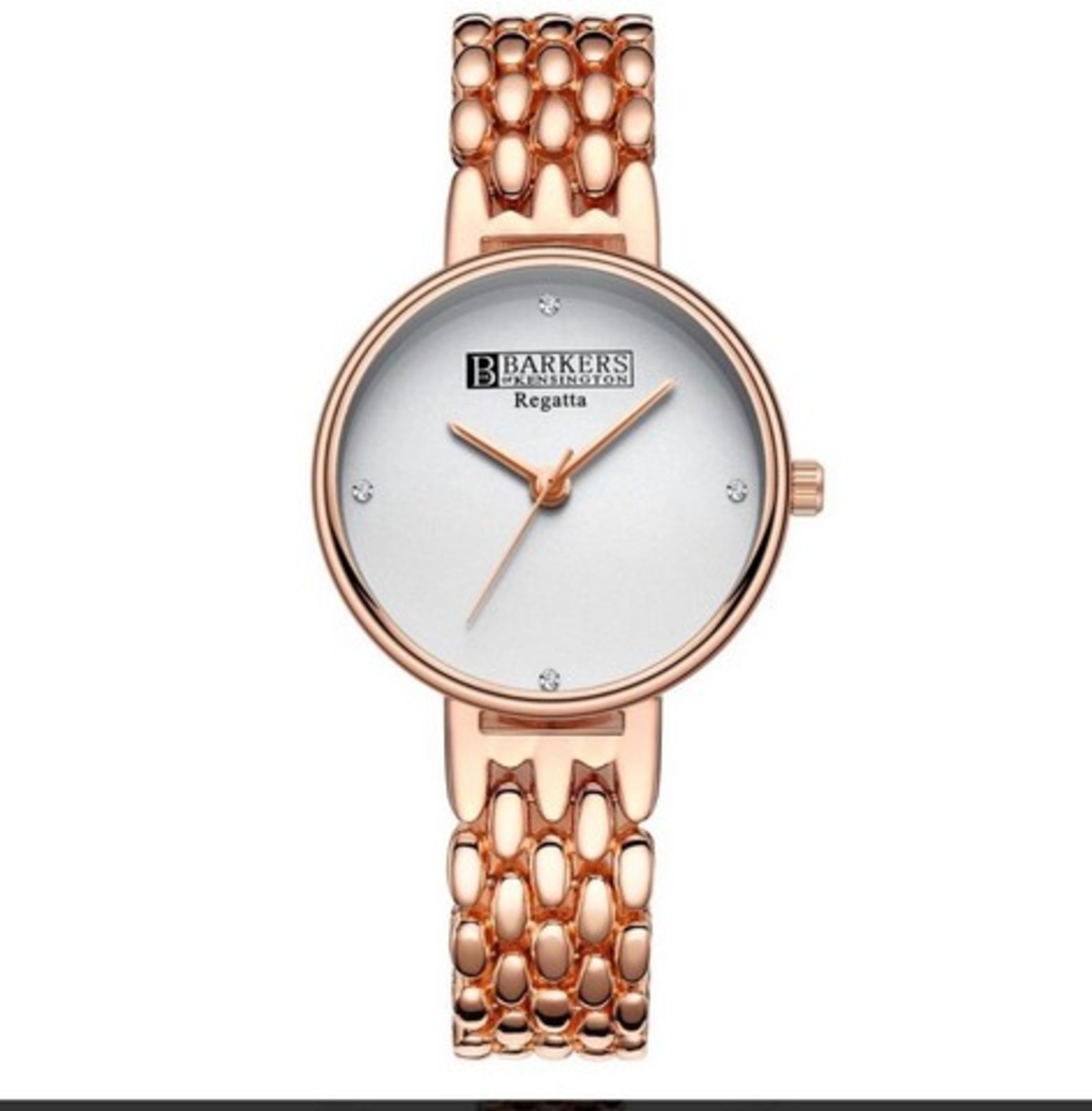 V Brand New Barkers Of Kensington Ladies Elegant Rose Gold Plated Regatta Watch Set With Four
