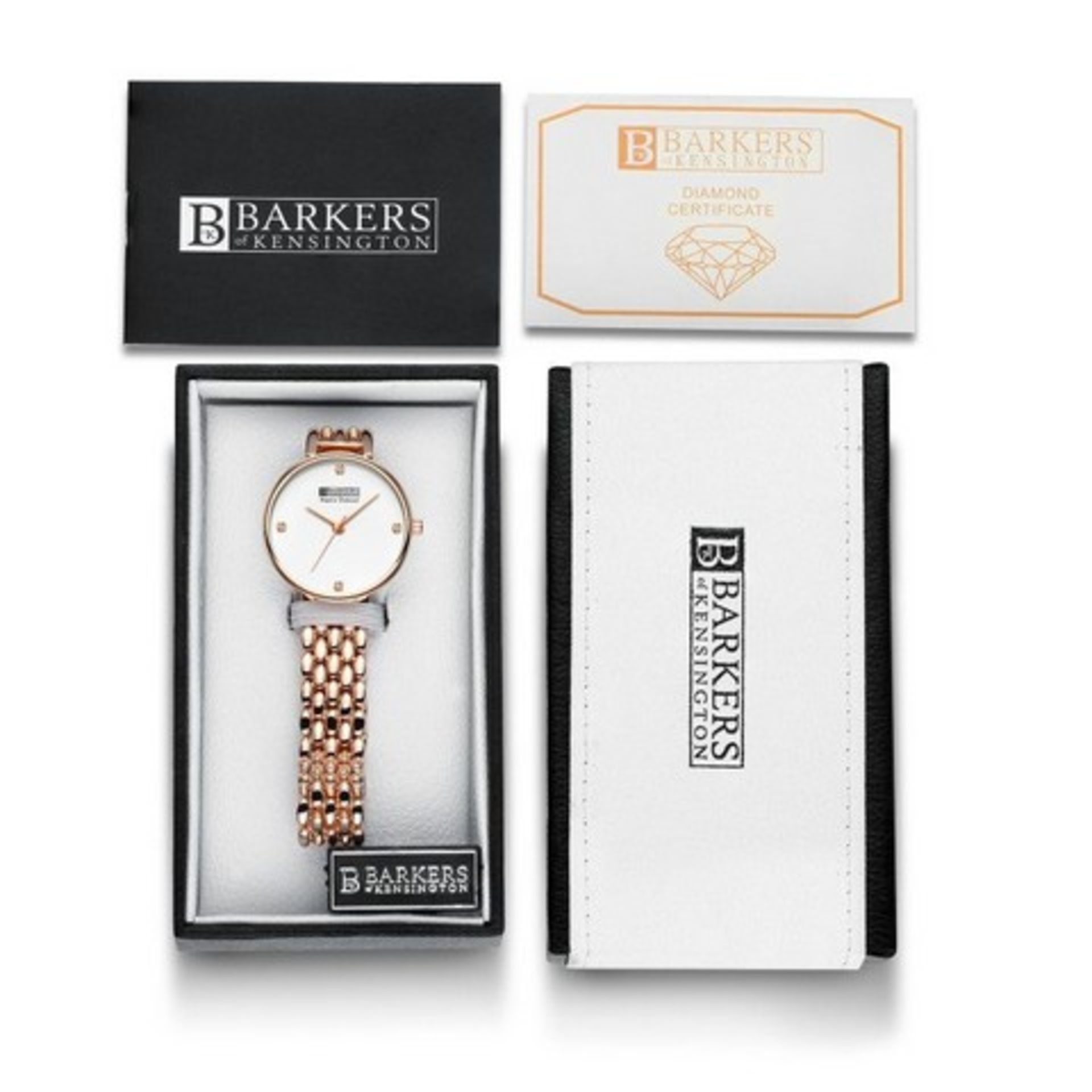 V Brand New Barkers Of Kensington Ladies Elegant Rose Gold Plated Regatta Watch Set With Four - Image 3 of 3