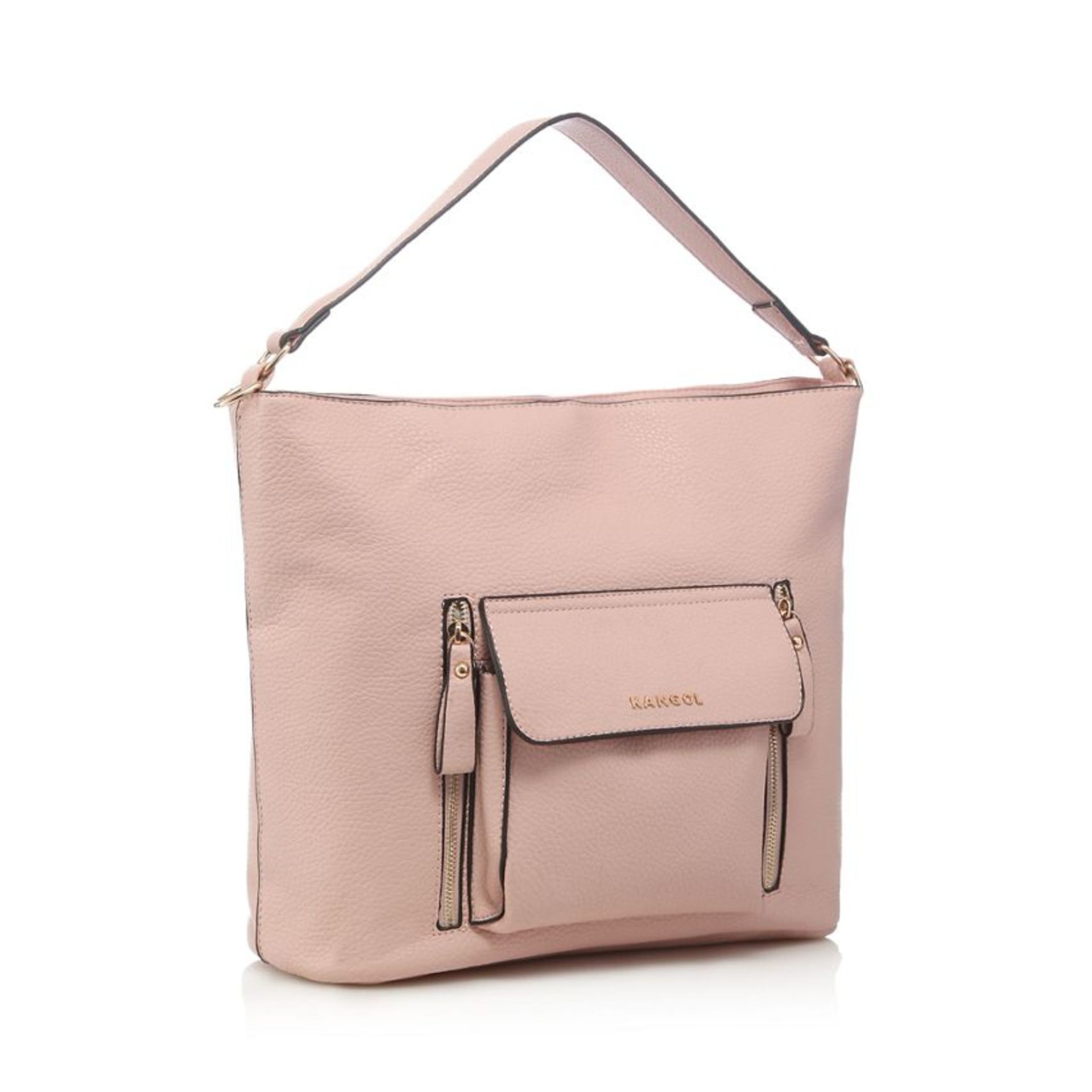 V Brand New Kangol Ladies Light Pink Large Pocket Shoulder Bag-1 External Pocket-1 Internal Zip