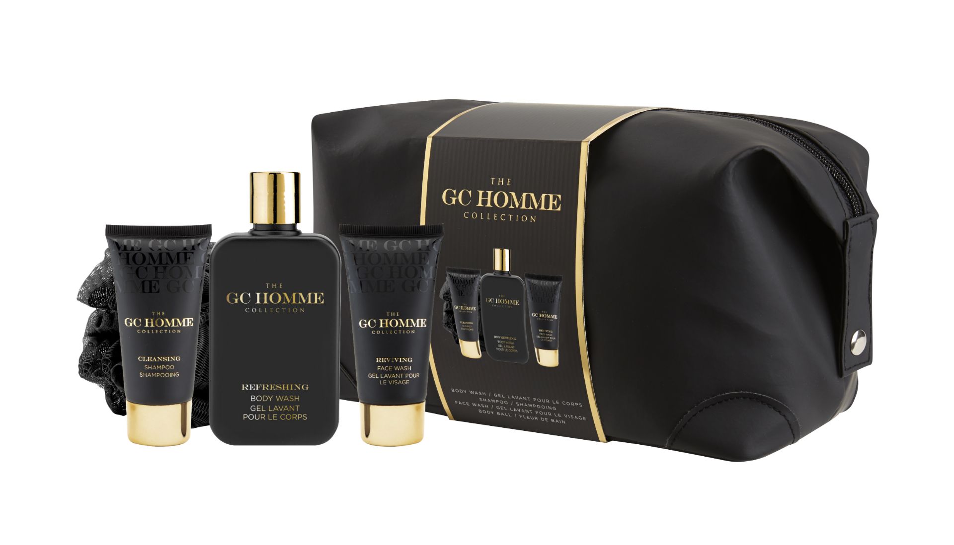 V Brand New Grace Cole Captivate GC Homme Collection Toiletry Bag Containing Body Wash - Shampoo -
