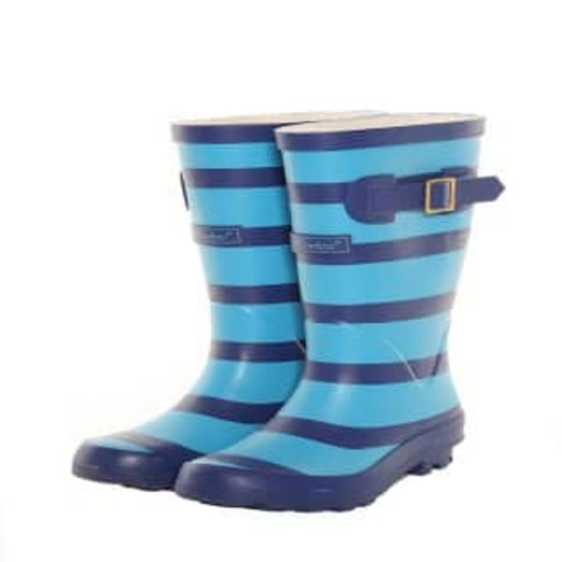 V Brand New Pair Boys Blue Stripe Wellington Boots Size 1