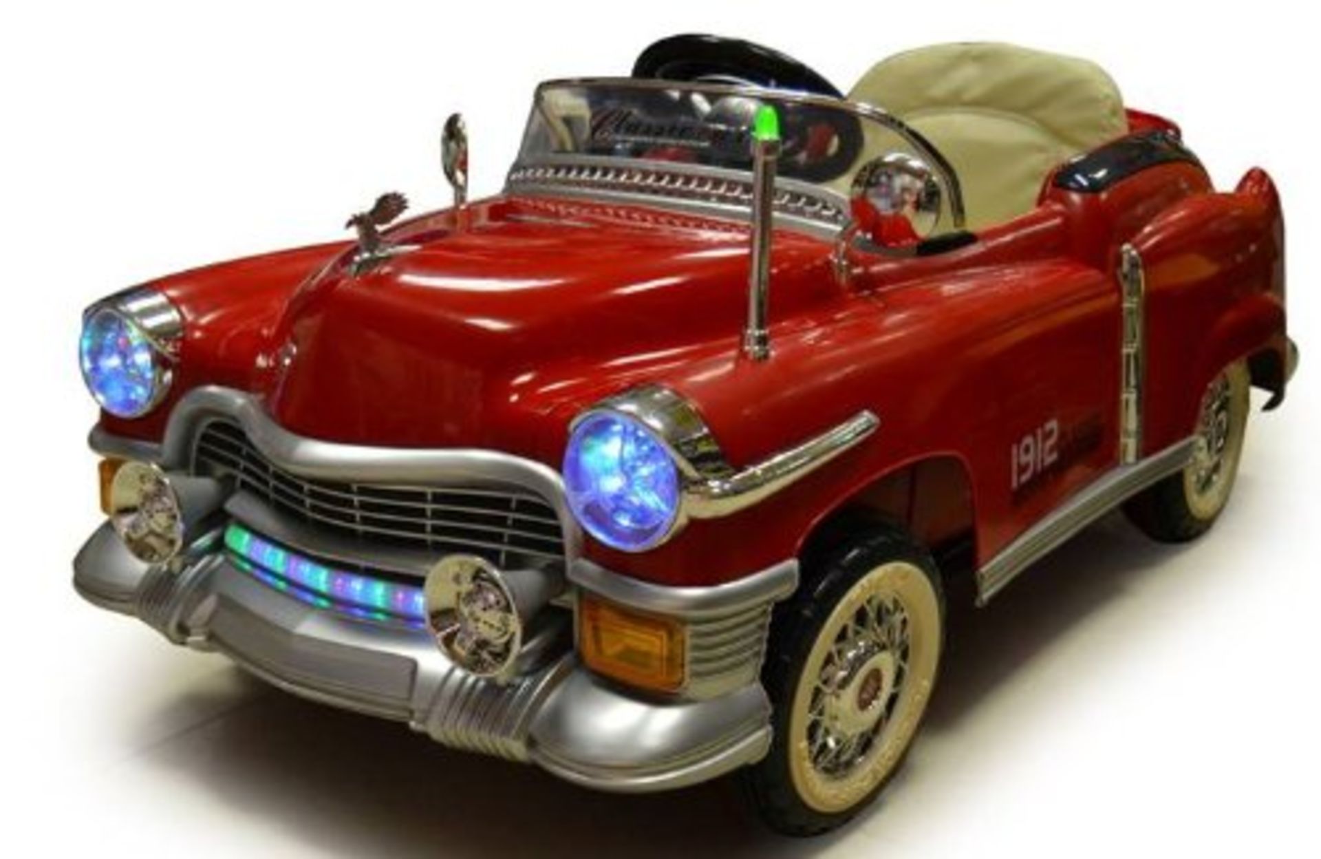 V Brand New 12v Classic 1950's Retro American Style Ride On Electric Car For Kids - Parental - Image 2 of 2