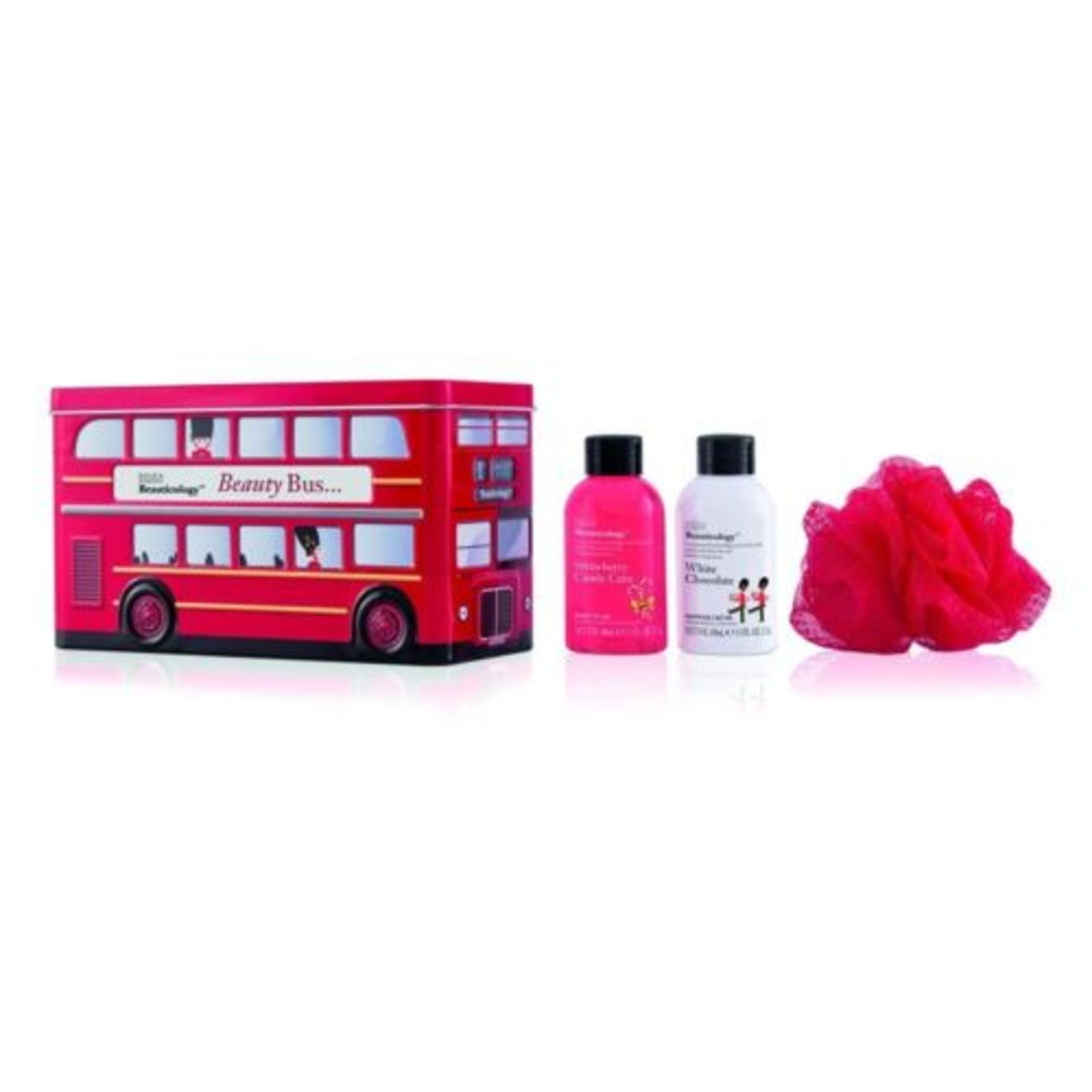 V Brand New Baylis & Harding Beauticology Beauty Bus Tin Containing 1 x Strawberry Candy Cane Body