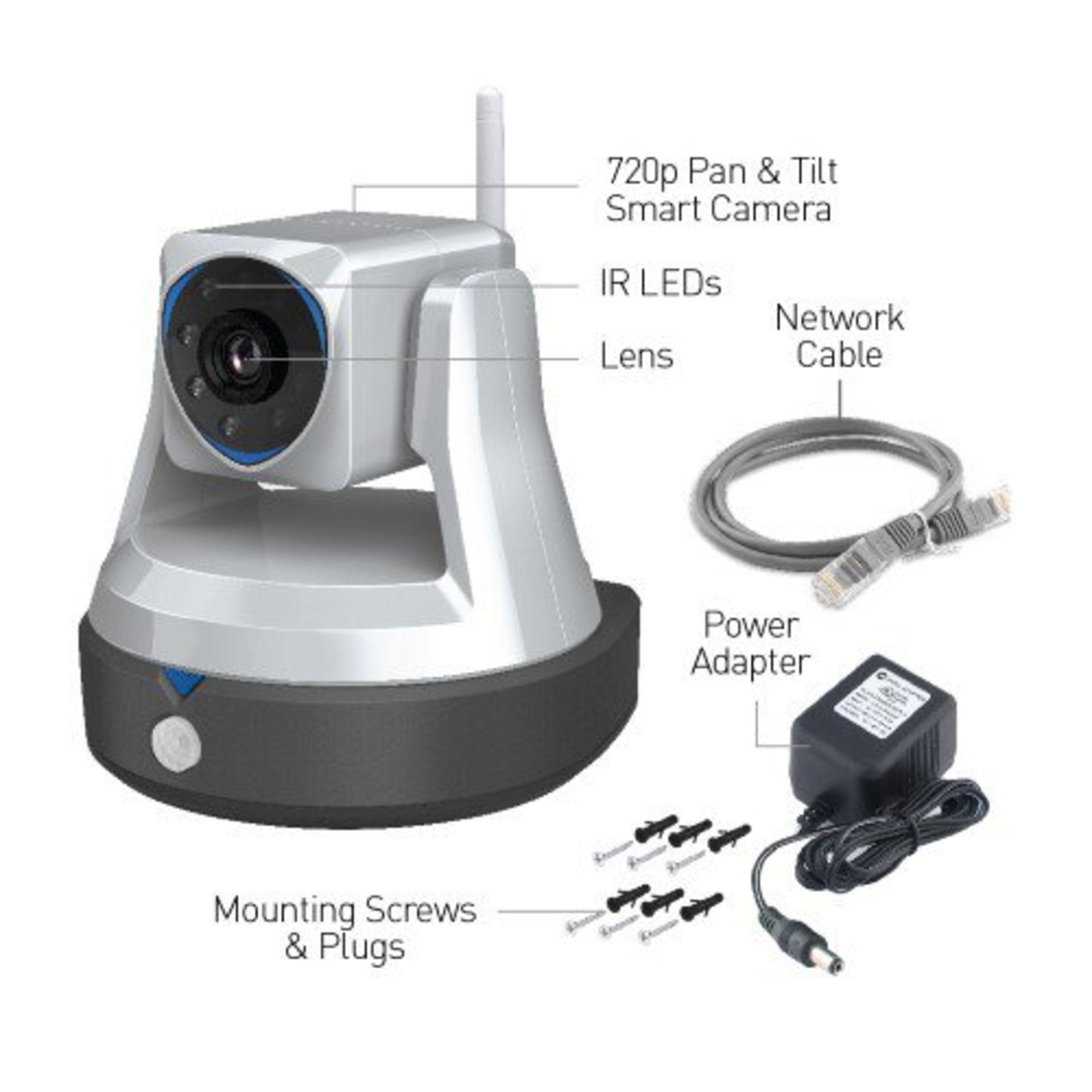 V Grade A Swann Cloud HD 446 Cam Pan & Tilt Wi-Fi Security Camera With Smart Alerts