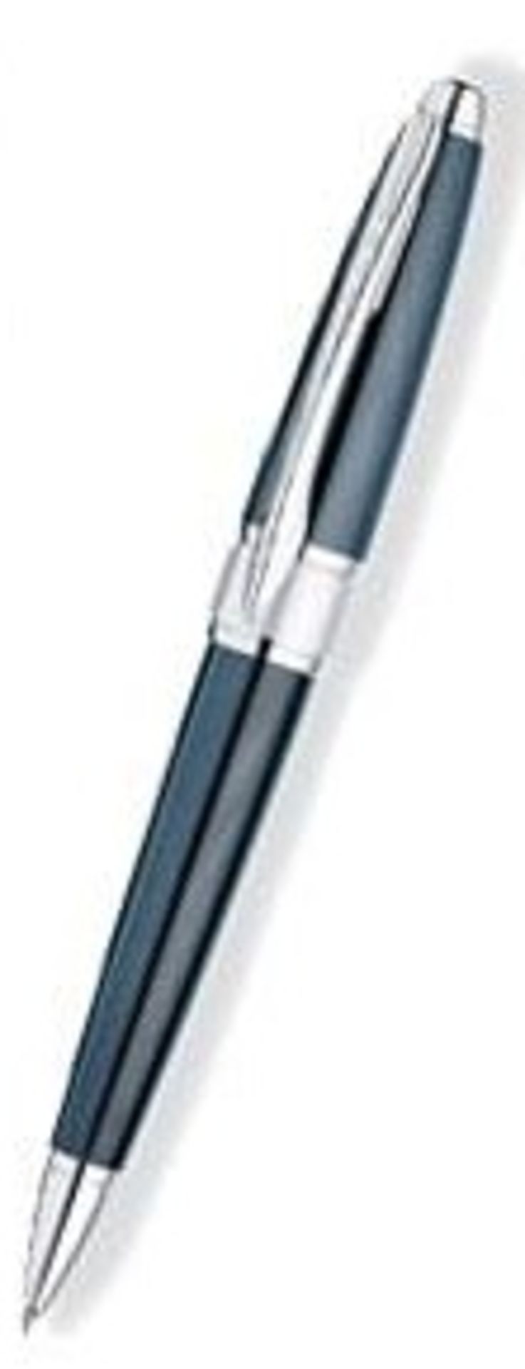 V Brand New Cross Apogee Black Lacquer Rollerball Pen With Chrome Trim In Presentation Box - WH