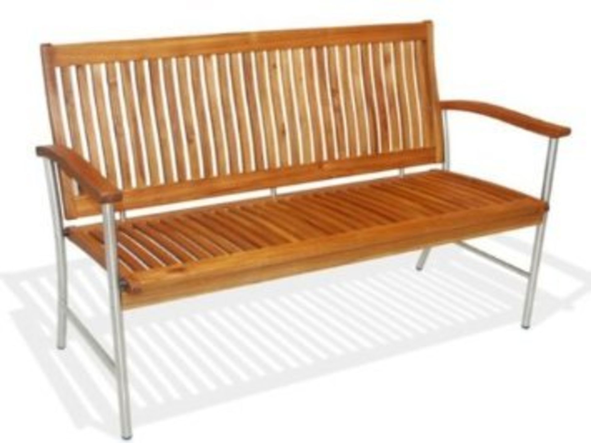 V Brand New Langkawi 2 Seater Bench - RRP £159.95 ISP £124.95 (Gardenoasis.co.uk) - With Stainless