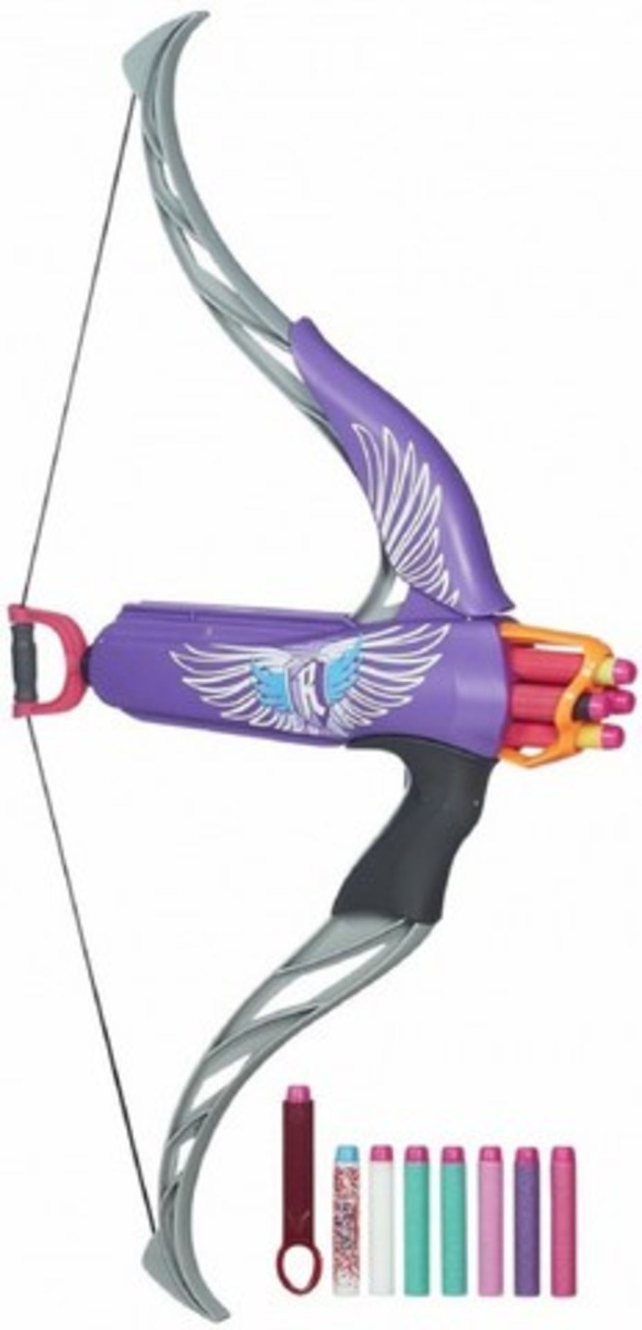 V Brand New Hasbro Nerf Rebelle Secrets And Spies Strongheart Bow With Bonus Pack (8 Extra Darts)