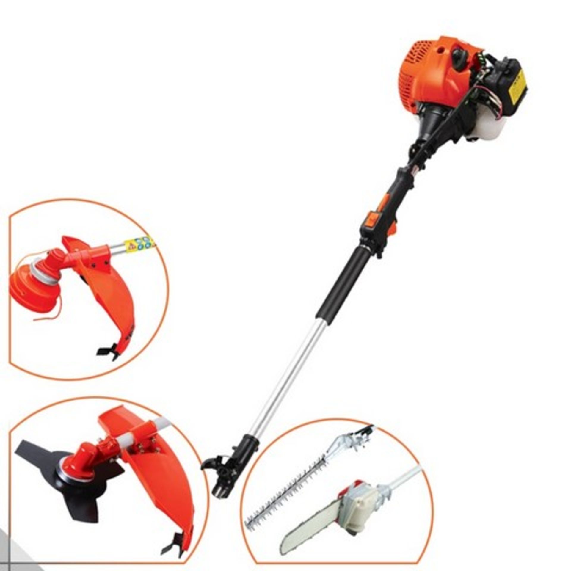 V Brand New 8 in 1 58cc Professional Brush Cutter - 7500rpm - Incl Brush Cutter - Grass Trimmer -