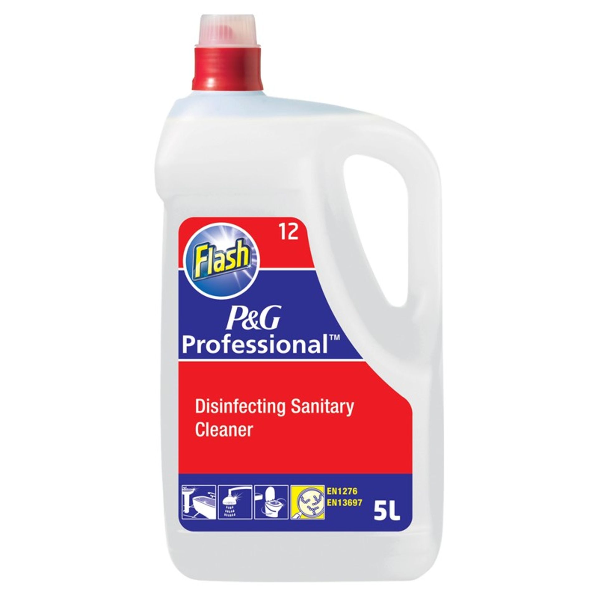 V Brand New 2 x 5 litre Flash Professional Disinfecting Sanitary Cleaner ISP ú109.20