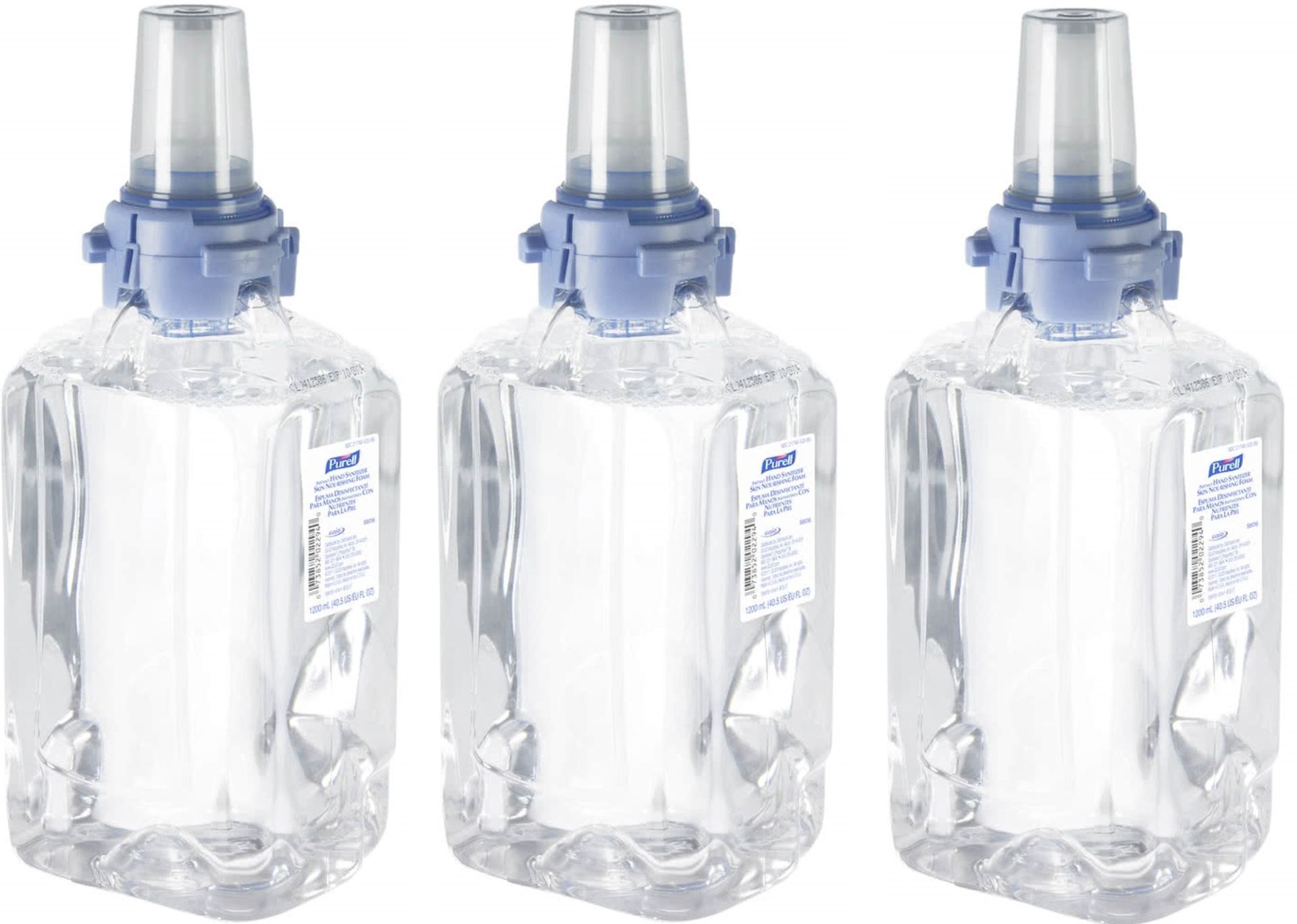 V Brand New A Lot Of Three 1200ml Bottles Purell Skin Nourishing Foam Hand Sanitiser