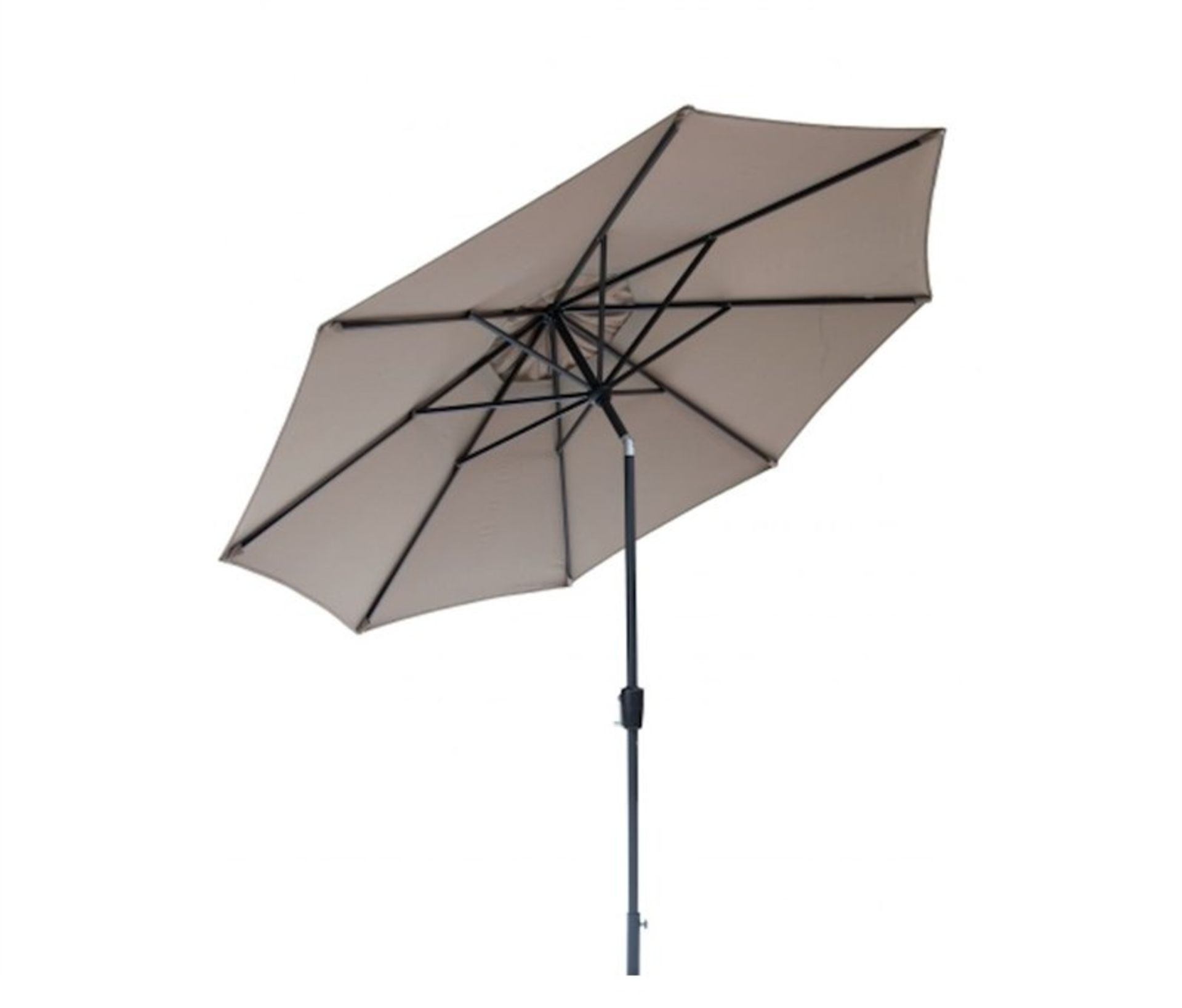 V Brand New 3m Grey Aluminium Crank & Tilt Parasol