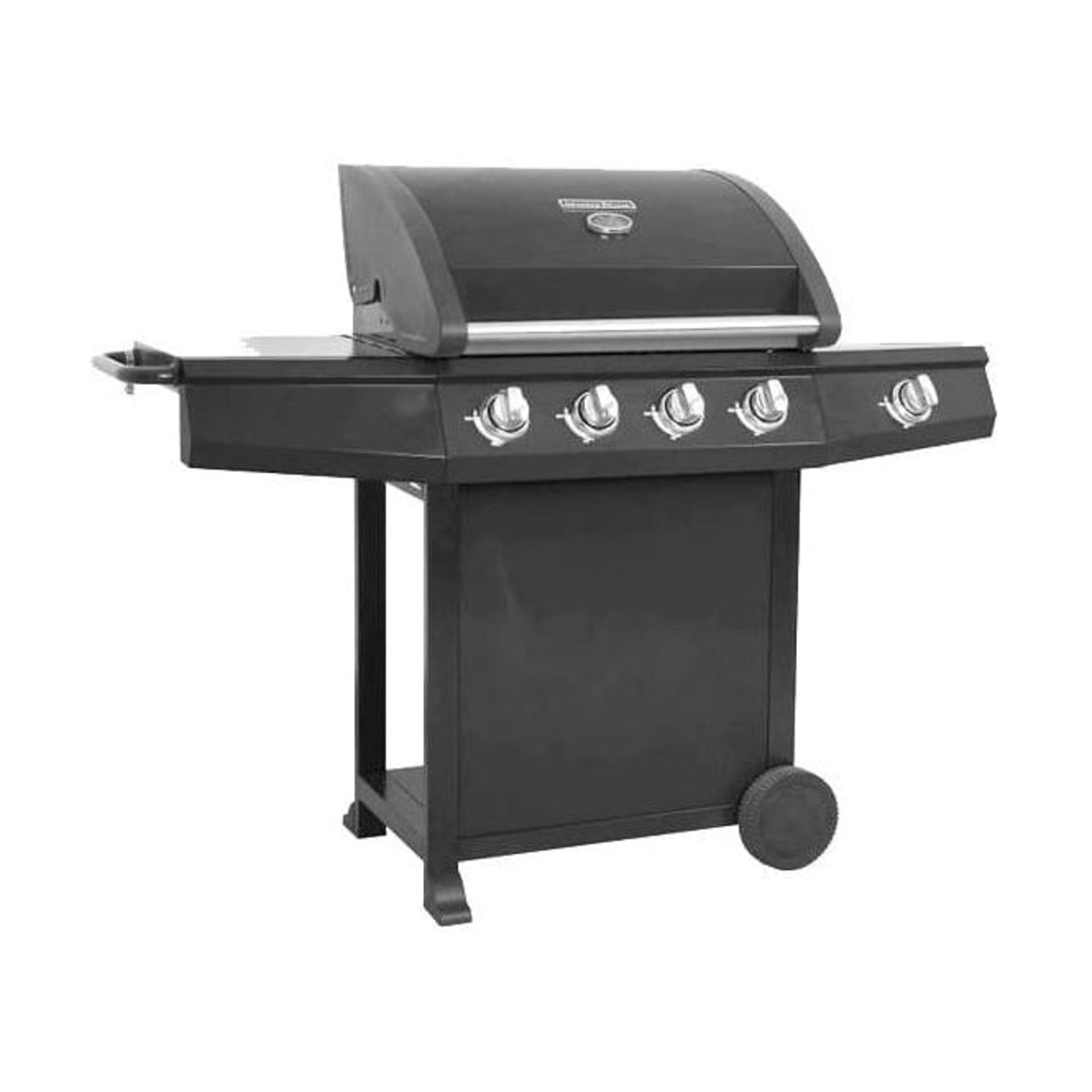 V Brand New Black Gourmet 600 Deluxe 4 Burner Gas BBQ With Side Burner - ISP £309.60 (Esprahome) -