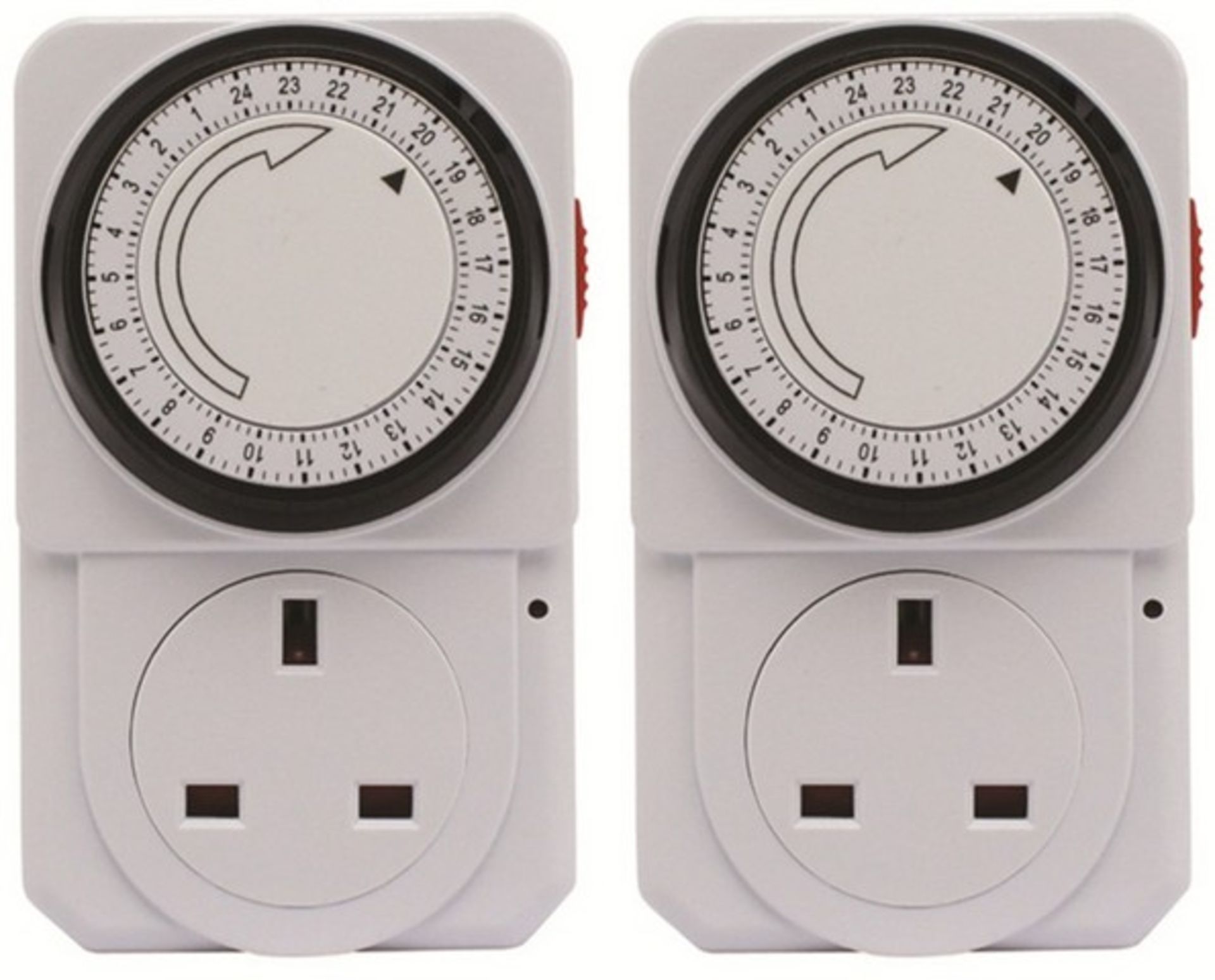 V Brand New Twin Pack Indoor Mechanical Timer With Child Lock