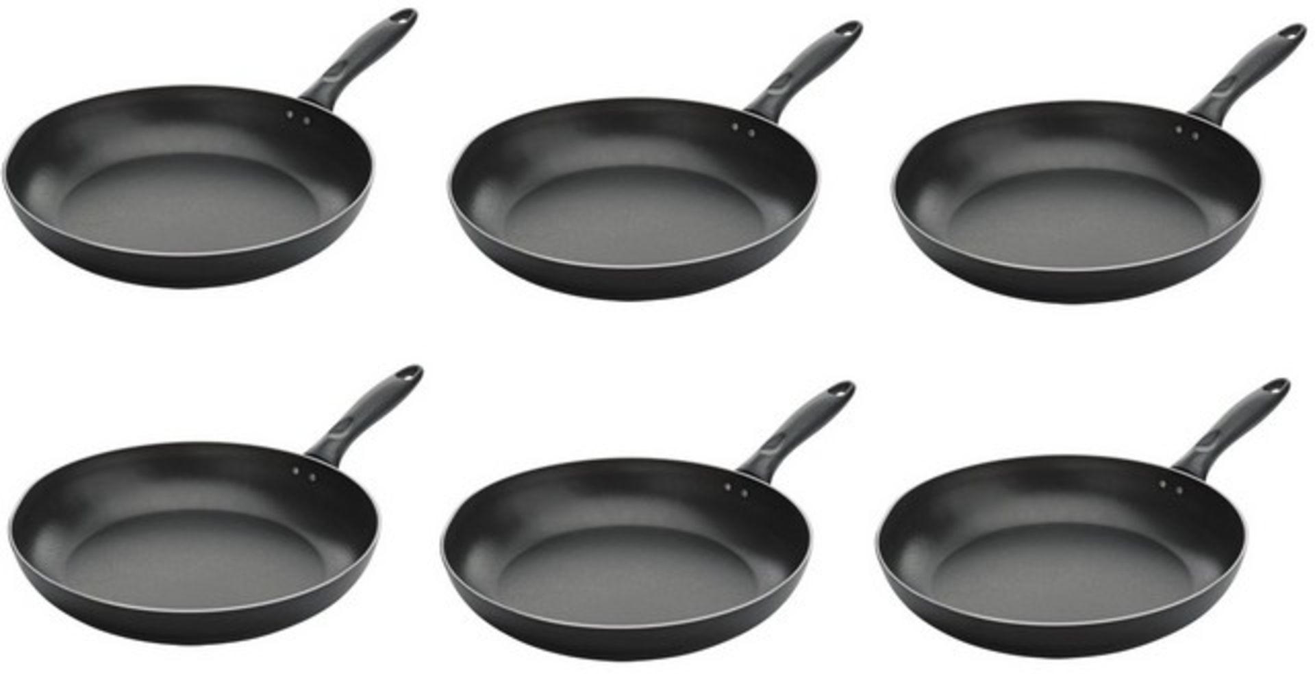 V Brand New 6 x 20cm Aluminium Non-Stick Teflon coated Frying Pan With Stainless Steel And Stay Cool