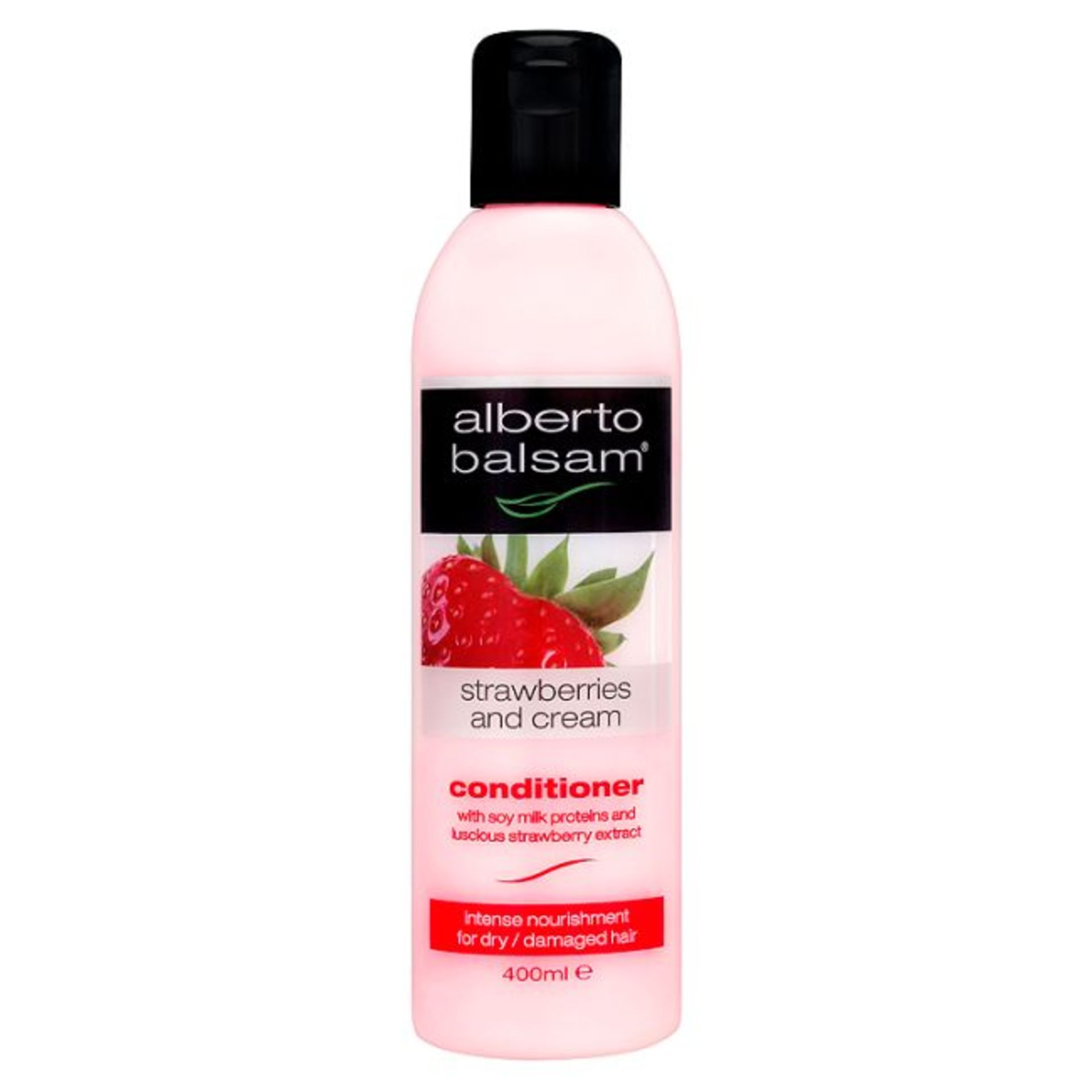 V Brand New A Lot Of Six 400ml Bottles Alberto Balsam Strawberries & Cream Intense Nourishment