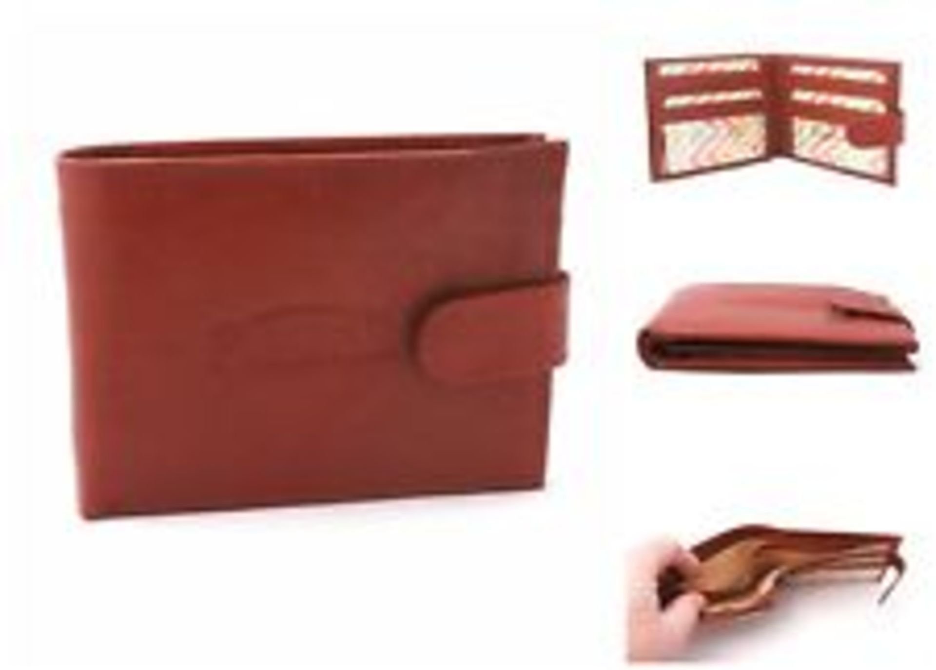 V Brand New Gents Paradise Leather Wallet With Six Credit Card Slots-Two Bank Note Sections-Zipped