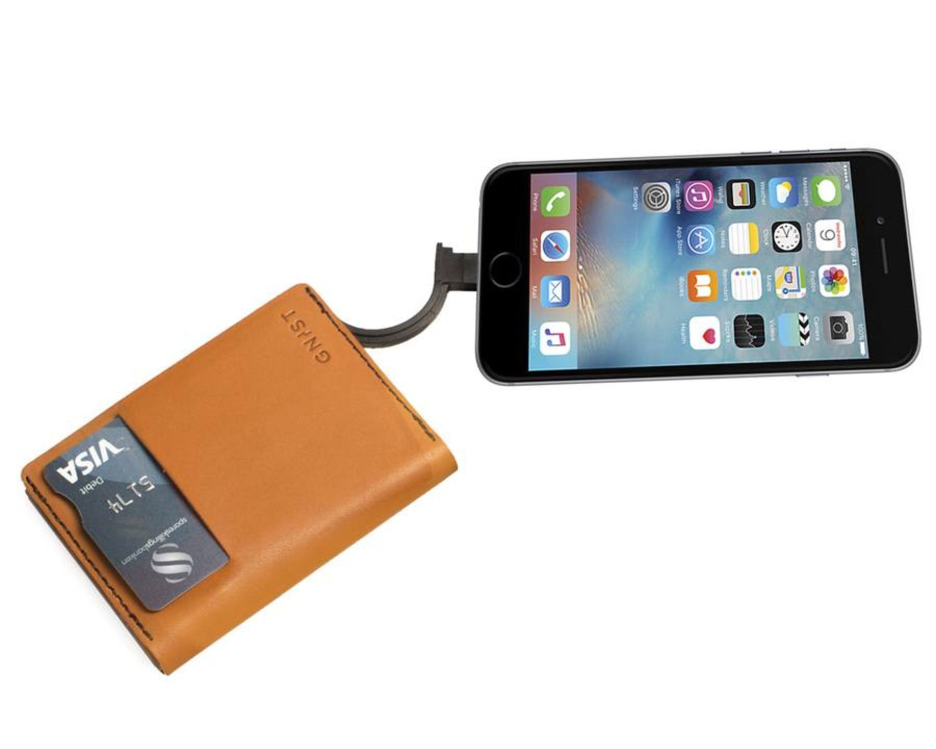 V Brand New Phone Charging Wallet - £59.00 (Unikia) - Genuine Aniline Leather - Holds 6 Cards & Cash - Image 2 of 2